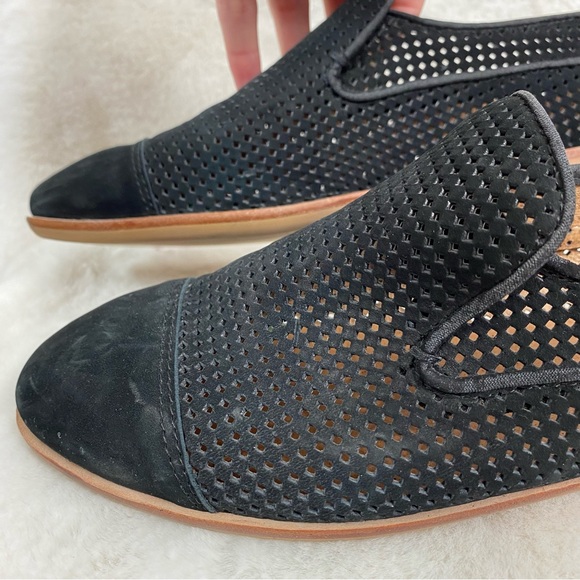 Jeffery Campbell Barkley Perforated black Suede Cap Toe Loafers. Size 7.5 - Picture 9 of 11